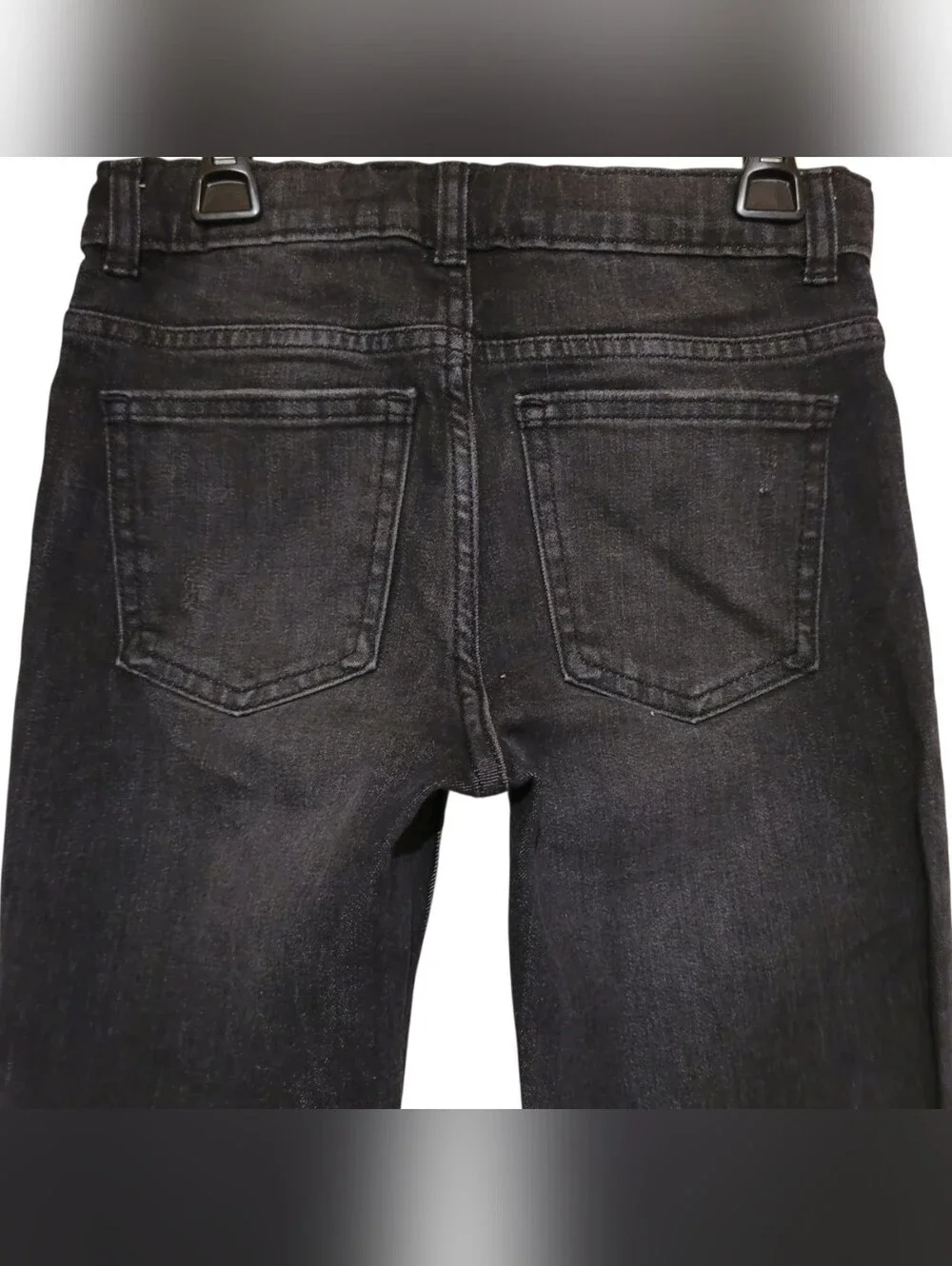 Wonder Nation Adjustable Waist Buttons Charcoal Straight Jeans Boys Size 10 Slim